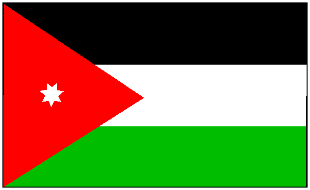 drapeau de la Jordanie